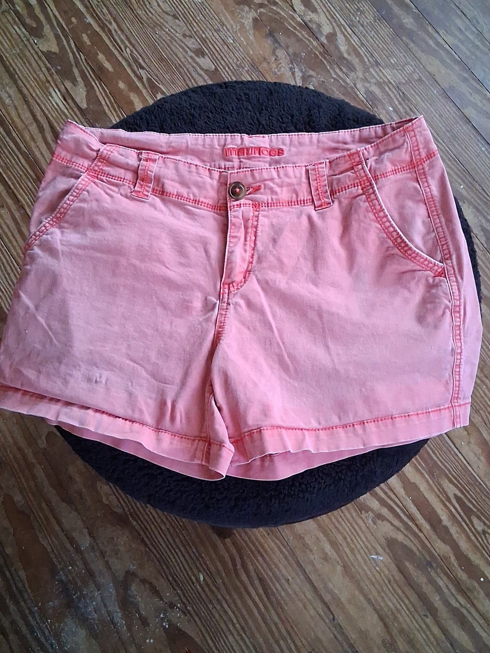 Mauices Pink Denium Shorts